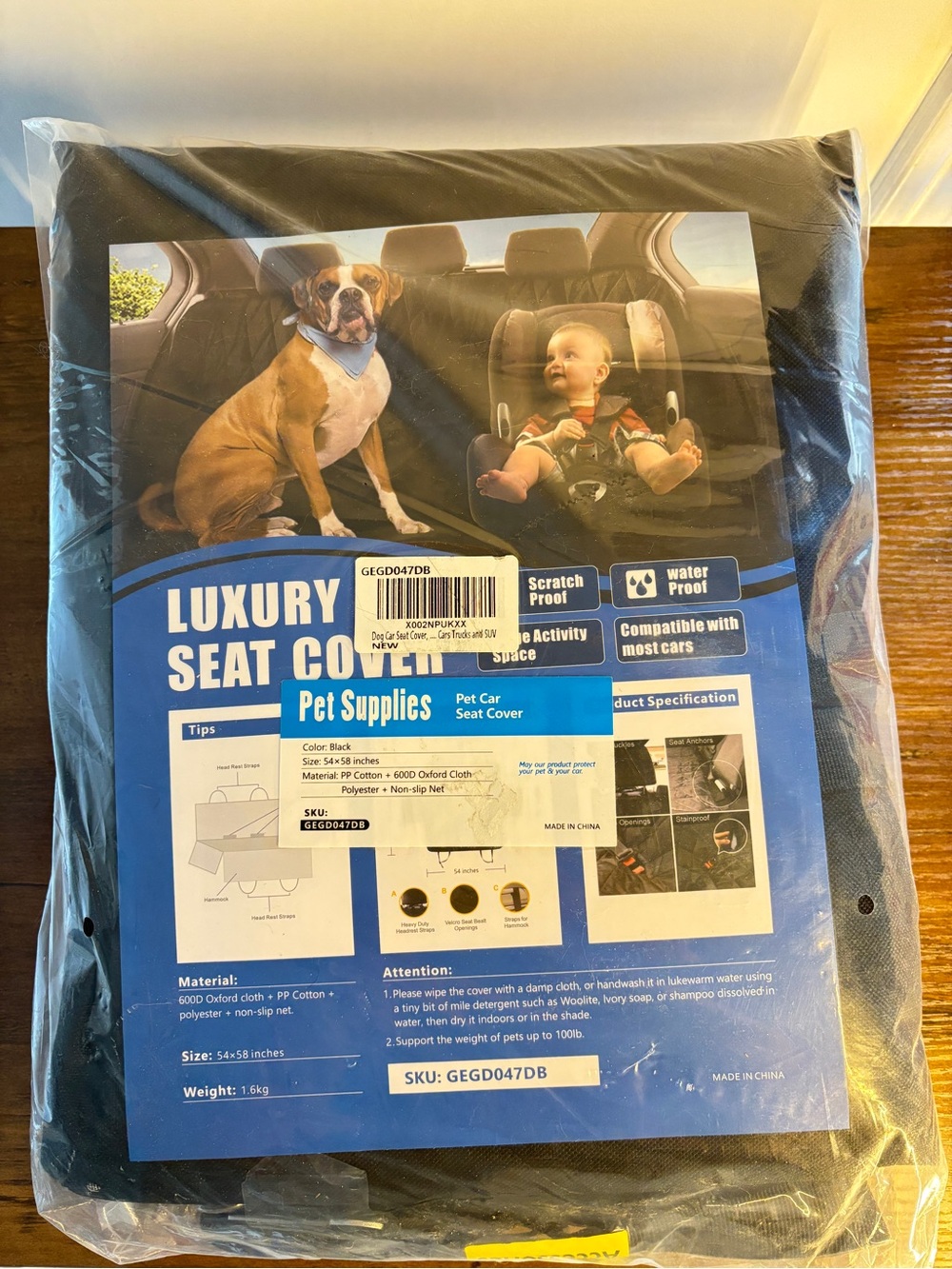 Heavy Duty Luxury Dog Car Seat Cover